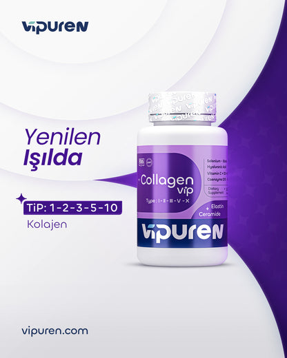 Vipuren - Collagen Vip | %100 Saf 5 Tip Kolajen , Vitamin + Mineral
